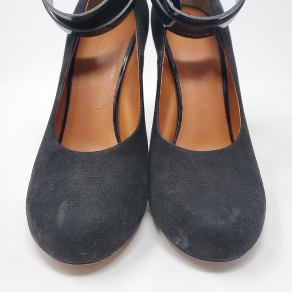 Celine Round Toe Ankle Strap High Heel Pumps - Picture 3 of 11